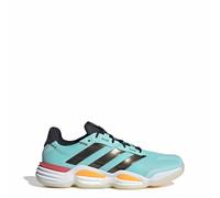 adidas Chaussures d'intérieur Stabil 16 pour homme, Flash Aqua Black Semi Lucid Red, 8.5 US