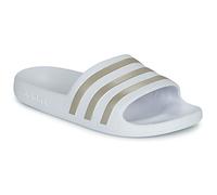 adidas Mixte Adilette Aqua Slides, Cloud White / Platinum / Cloud White, 48.5 EU