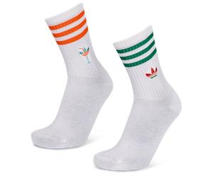 Adidas Coastal Club Mid Cut Crew 2 Pack Unisexe - Chaussettes, Blanc - Taille 40-42 - Coton White 40-42