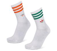 Adidas Coastal Club Mid Cut Crew 2 Pack Unisexe - Chaussettes, Blanc - Taille 43-45 - Coton White 43-45