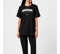 Adidas Collegiate Graphic T-Shirt Womens Noir/Blanc XS (4-6) Female