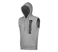 adidas Community Vertical Hoody Boxe sans Manches Sweat à Capuche, Gris/Noir, L Homme