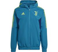 Adidas Condivo 22 Juventus Water-Repellent Long Sleeve Licensed Rain Anorak Bleu XS Male