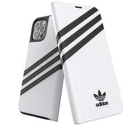 adidas Coque de téléphone conçue pour iPhone 12 Plus/iPhone 12 Pro, étui Folio testé Contre Les Chutes, résistant aux Chocs, Bords surélevés, Coque de Protection Originale, Blanc/Noir