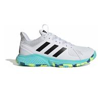 adidas Femme Court Flight Shoes, FTWR White/Core Black/Flash Aqua, 42 2/3 EU