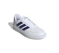 adidas Courtblock Shoes Homme Chaussures, Cloud White Dark Blue Halo Silver, 45 1/3 EU