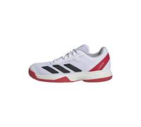 adidas Courtflash Kids Tennis Shoes Chaussures, Cloud White/Core Black/Lucid Red, 30.5 EU