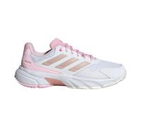 adidas Femme Courtjam Control 3 Tennis Shoes, Cloud White/Silver Metallic/Lucid Pink, 42 EU