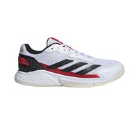 adidas Homme Courtquick Mens Padel Shoes Chaussures, Cloud White/Core Black/Lucid Red, 36 EU