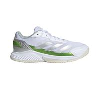 adidas Femme Courtquick W Chaussures de Padel, Cloud White/Silver Metallic/Lucid Lemon, 39 1/3 EU