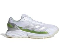 adidas Femme Courtquick W Chaussures de Padel, Cloud White/Silver Metallic/Lucid Lemon, 42 EU