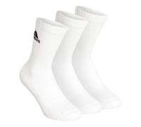 adidas Lot de 6 paires de chaussettes unisexes à 3 bandes, Blanc., 49-51