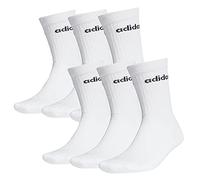 Adidas HC Crew 3p Lot de 6 paires de chaussettes de tennis de sport unisexes Couleur : blanc 43-45, Blanc 2, 43-45
