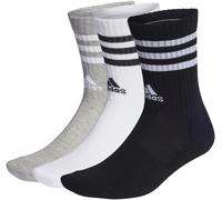 Chaussettes adidas 3-Stripes Cushioned Sportswear Crew gris blanc 3 paires - S