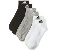 adidas Cushioned Chaussettes Mixte, Bruyère Gris Moyen/Blanc/Noir, 22-24 EU