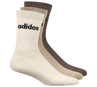 adidas - Cushioned Linear Crew 3-Pack - Chaussettes multifonctions - EU 37-39 - wonder white / magic beige / earth strata