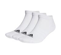 adidas Cushioned Low-Cut Socks 3 Pairs, Cotton, White 4.5-6 White / Black