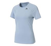 adidas D2M Tee Solid Maillot Manches Courtes pour Femme, Bleu (Azutac), S