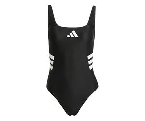 adidas Damen 3 Stripes U-Back Swimsuit, Black/White, 34