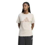 adidas Damen Animal Graphic T-Shirt, Wonder Alumina/Orange, XL