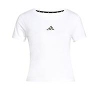 adidas Damen Camo Baby Slim Graphic T-Shirt, White, XL