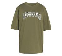 adidas Damen Camo Oversized Graphic T-Shirt, Olive strata, XXS