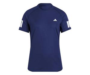 adidas Damen Club 3 Stripe Tennis Climacool T-Shirt, Dark Blue, S