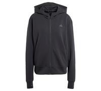 adidas Damen D4T Workout Full Zip Hooded Sweatshirt, Black, S