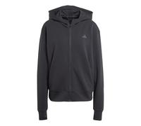 adidas Damen D4T Workout Full Zip Hooded Sweatshirt, Black, XXS