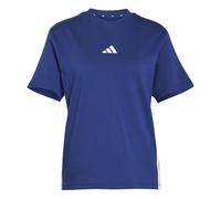 Adidas Essentials 3 Stripes Cotton Short Sleeve T-shirt Bleu M Femme