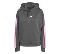 adidas Damen Essentials 3-Stripes Fleece Hoodie, Grey Six/St Tropic Bloom, XS