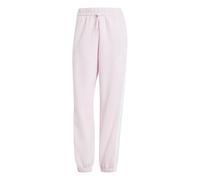 adidas Damen Essentials 3-Stripes Fleece Loose Pants, Clear Pink/White, XL
