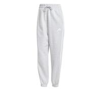Adidas Damen Essentials 3-Stripes Fleece Loose Pants, Light Grey Heather/White, XL