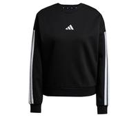Adidas Damen Essentials 3-Stripes Fleece Sweatshirt, Black/White, L