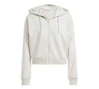 adidas Damen Essentials 3-Stripes French Terry Full Zip Hoodie, Wonder Alumina/White, S