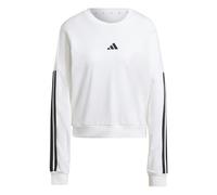 adidas Damen Essentials 3-Stripes French Terry Sweatshirt, White/Black, XL