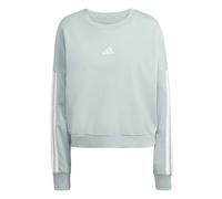 adidas - Women's 3-Stripes French-Terry Sweatshirt - Pull - S - wonder sage / white