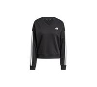 adidas Damen Essentials 3 Stripes French Terry V-Neck Sweatshirt, Black/White, XS