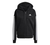 Adidas Damen Essentials 3-Stripes Full-Zip Fleece Hoodie, Black, XXS