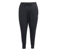 adidas Damen Essentials 3-Stripes Jogger Pants (Plus Size), Black/White, XXL Plus