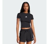 Adidas T-shirt Essentials 3-Stripes Slim manches courtes Noir/Blanc Femme S