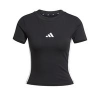 Adidas Damen Essentials 3 Stripes Slim Baby T-Shirt, Black/White, XS