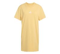 adidas Damen Essentials 3-Stripes Tee Dress, Semi Ice Tangerine/White, M