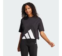adidas Femme Essentials BIG Logo Boyfriend T-Shirt, Black/White, L
