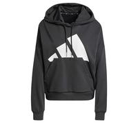 adidas Damen Essentials BIG Logo French Terry Loose Hoodie, Black/White, L