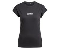 T-shirt adidas Essentials Linear manches courtes noir pur blanc femme - S