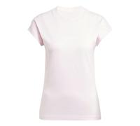 Adidas Damen Essentials Linear Cotton T-Shirt, Clear Pink/White, S