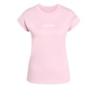 adidas Damen Essentials Linear Cotton T-Shirt, True Pink/White, L