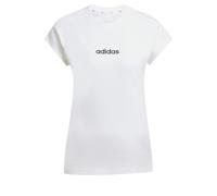 Adidas Damen Essentials Linear Cotton T-Shirt, White/Black, XXL