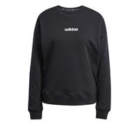 Adidas Damen Essentials Linear French Terry Sweatshirt, Black/White, L